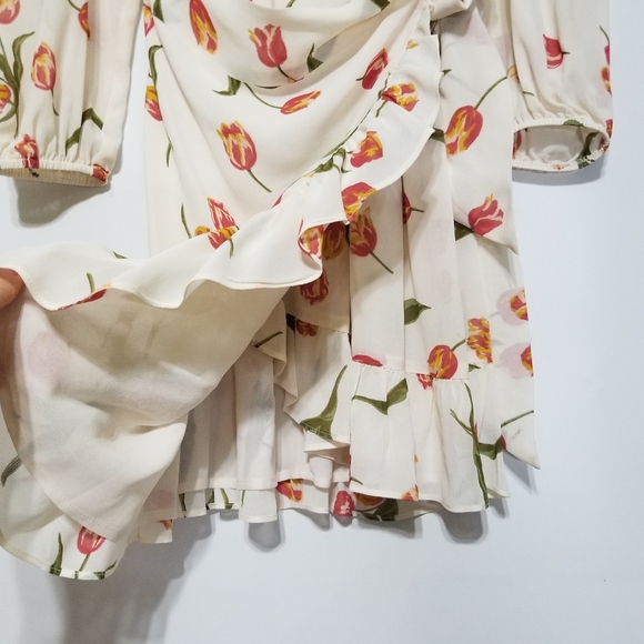 NWT Reformation Quest Floral Mini Dress in Bianca Size 2 - Picture 9 of 16